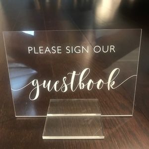 Acrylic (clear) sign